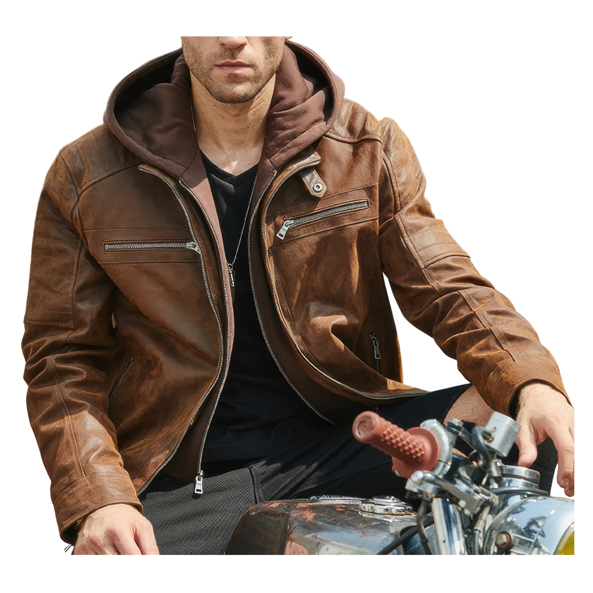 Look sweat à capuche et veste