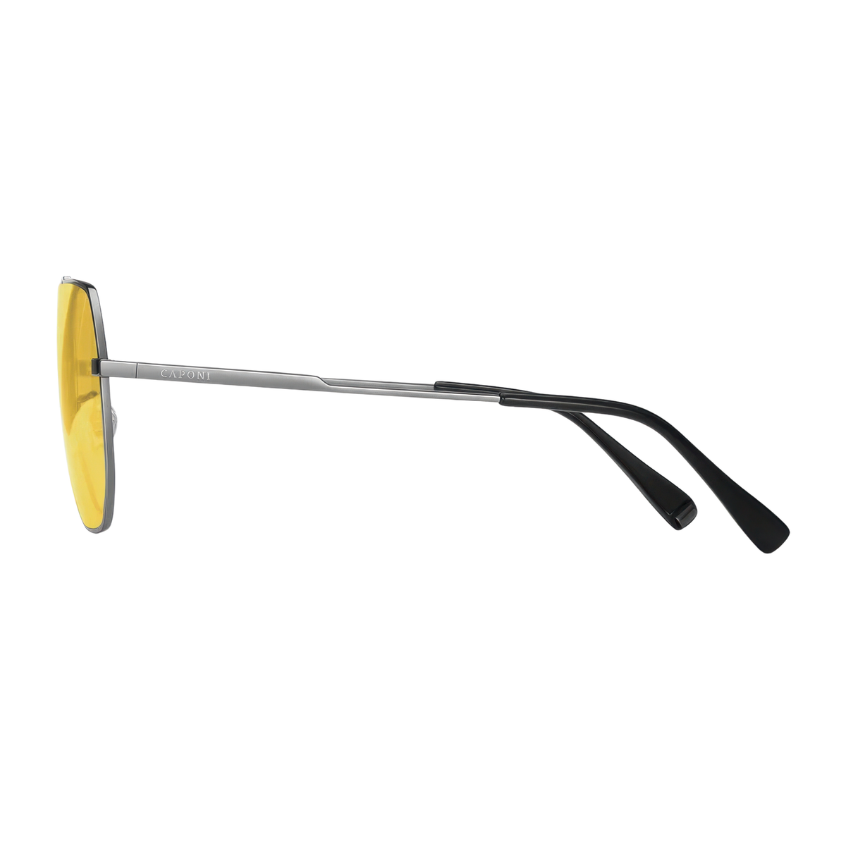 Lunette jaune retro soleil aviateur