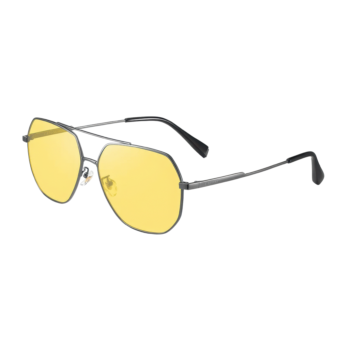 Lunette retro jaune soleil aviateur