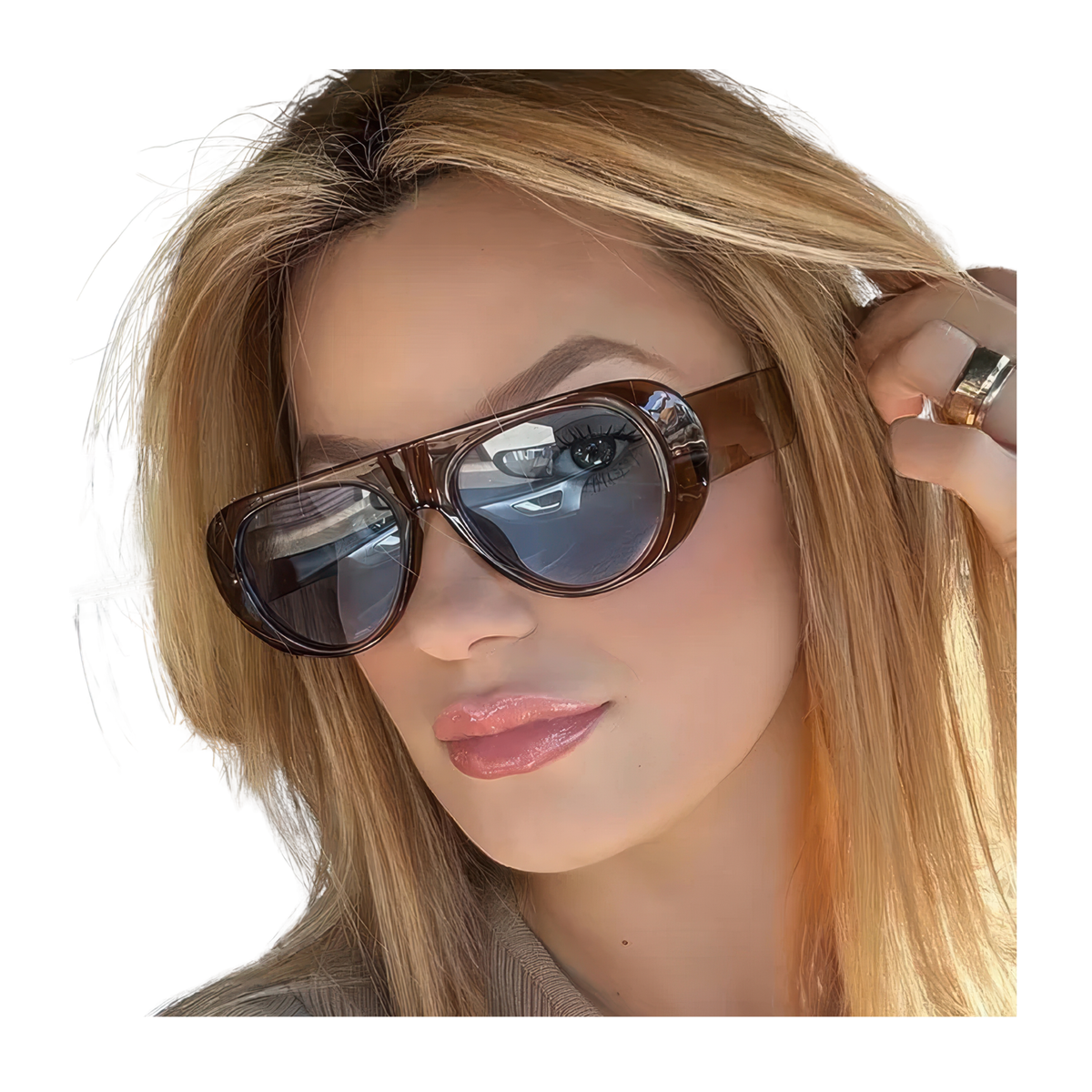 Lunette ronde aviateur femme