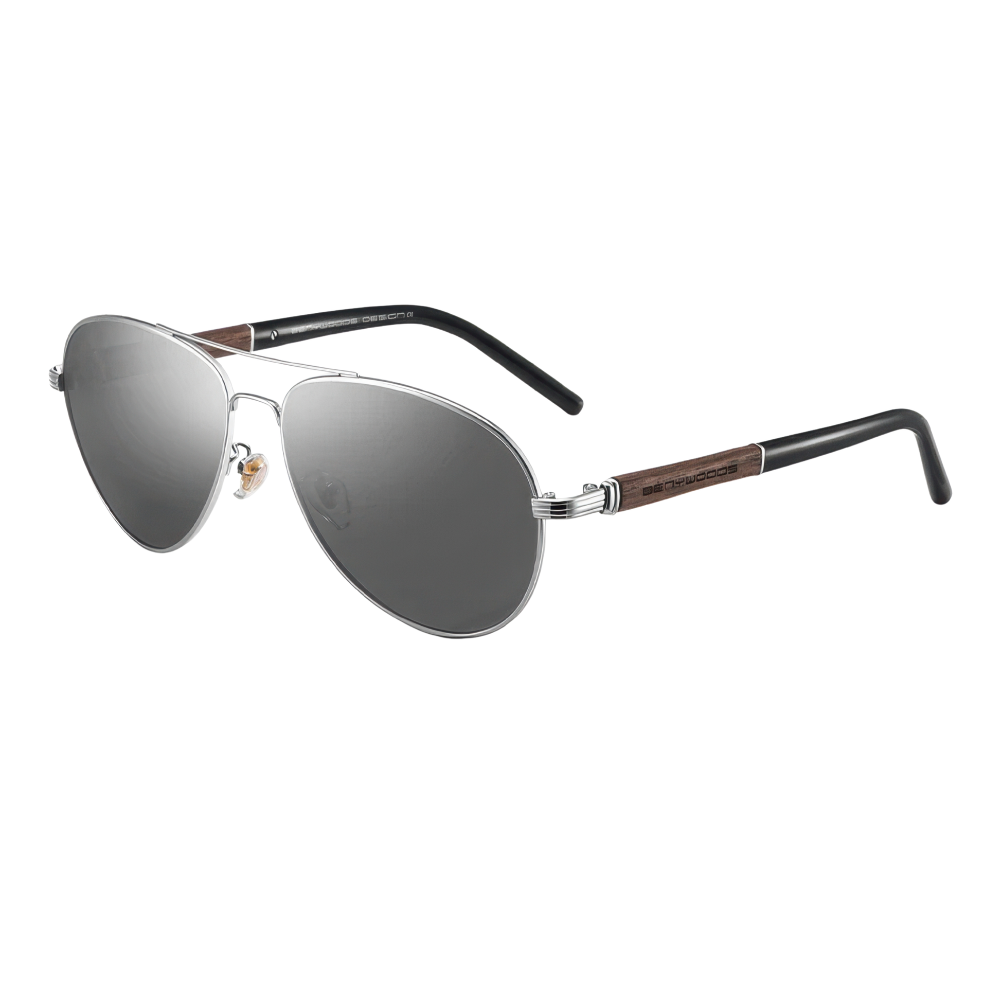 Lunette soleil aviateur branche bois