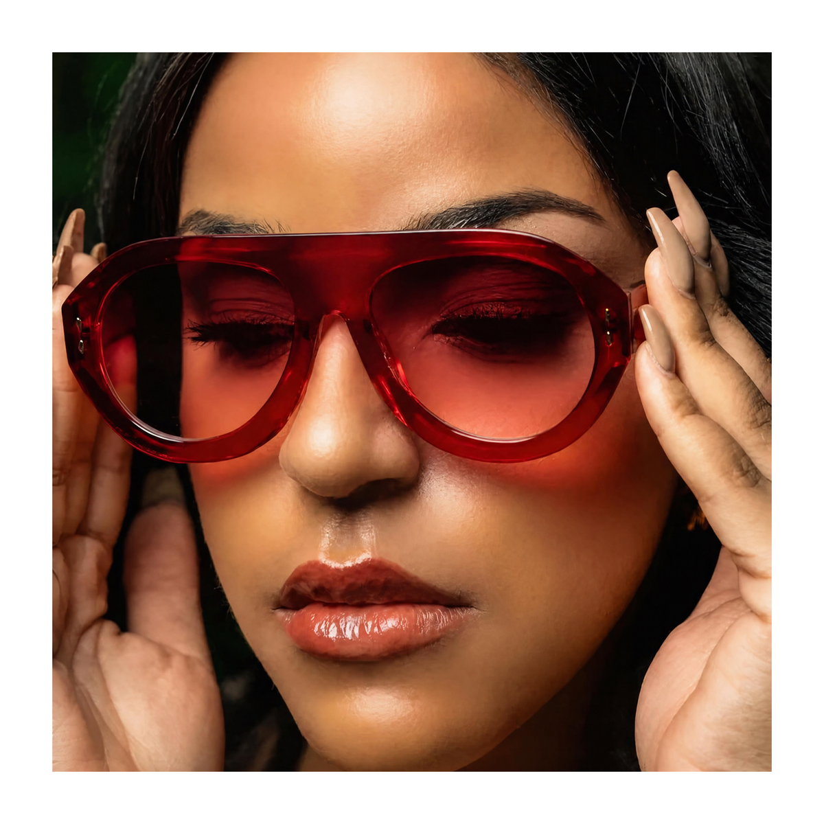 Lunettes aviateur plastiques transparents femmes