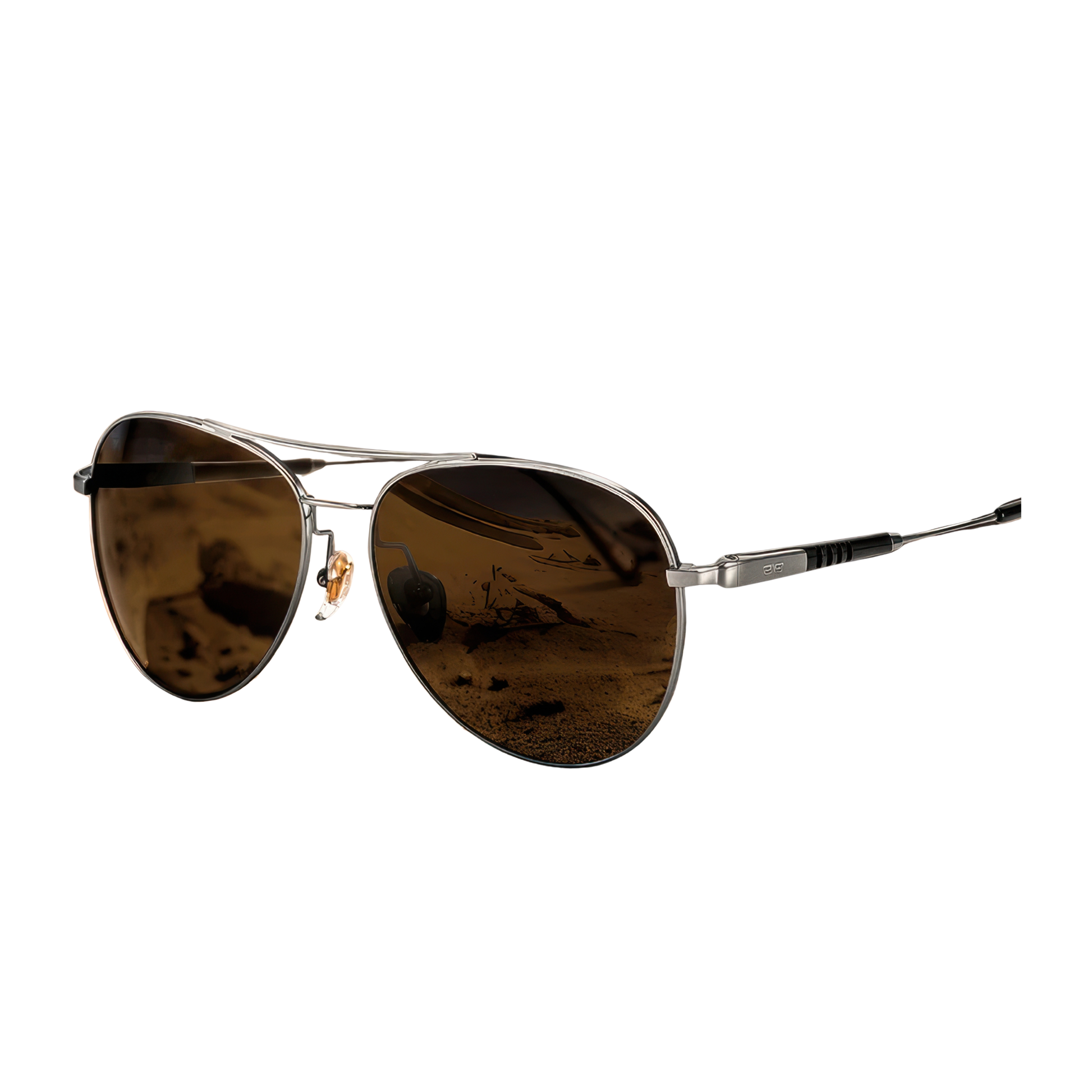 Lunettes de soleil aviateur jaune
