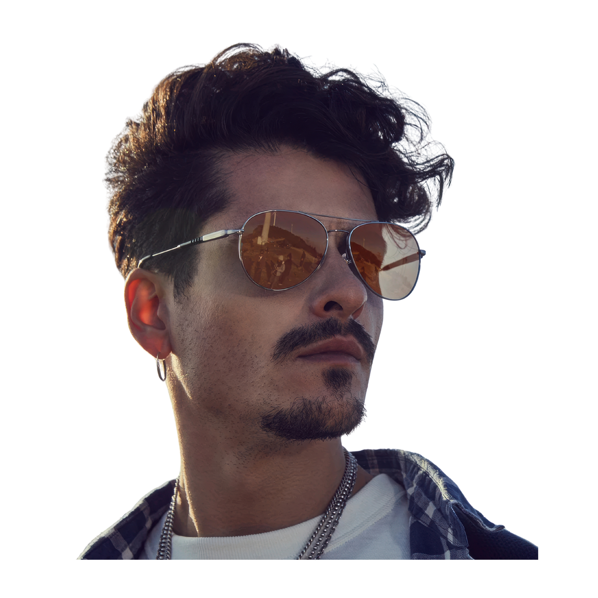 Lunettes jaune de soleil aviateur