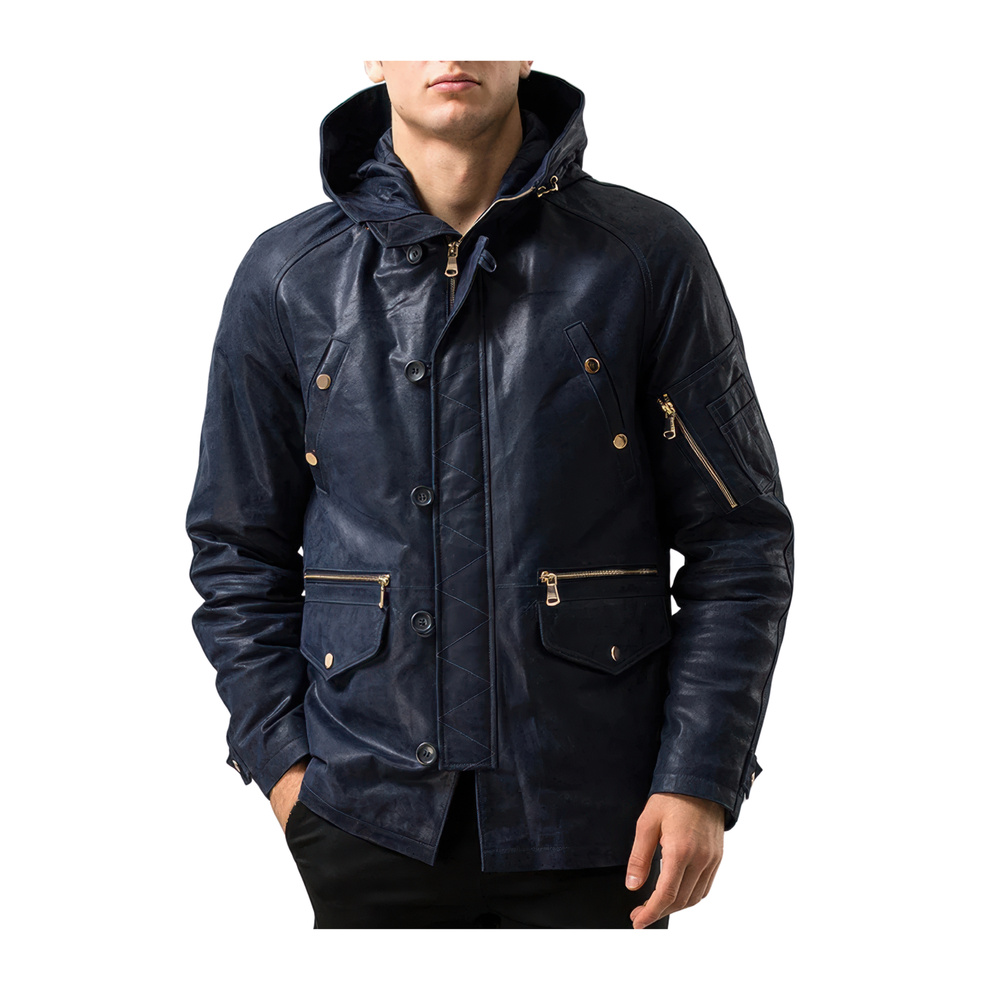 Manteau aviateur bleu