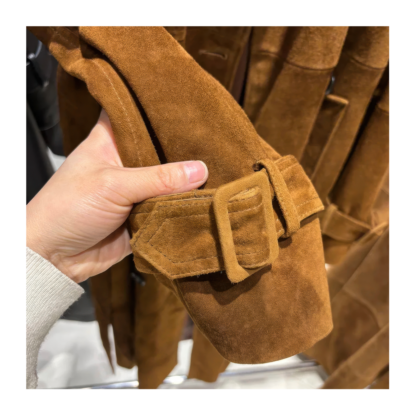 Manteau aviateur daim marron femmes