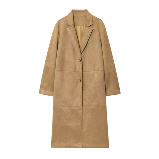 Manteau aviateur femme camel long