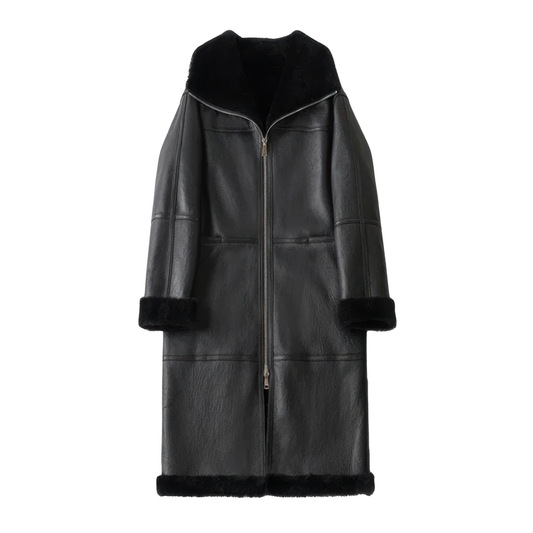 Manteau aviateur femme noir