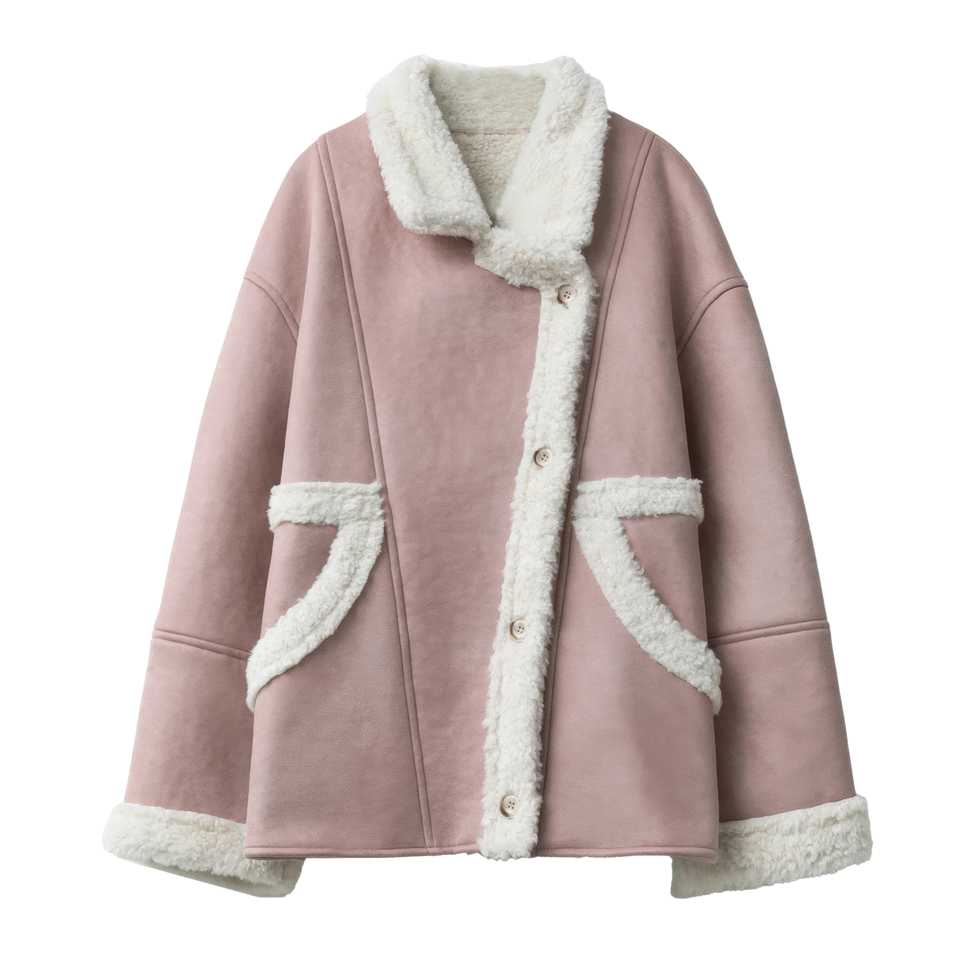 Manteau aviateur femme rose