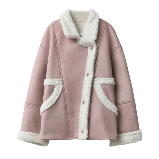 Manteau aviateur femme rose