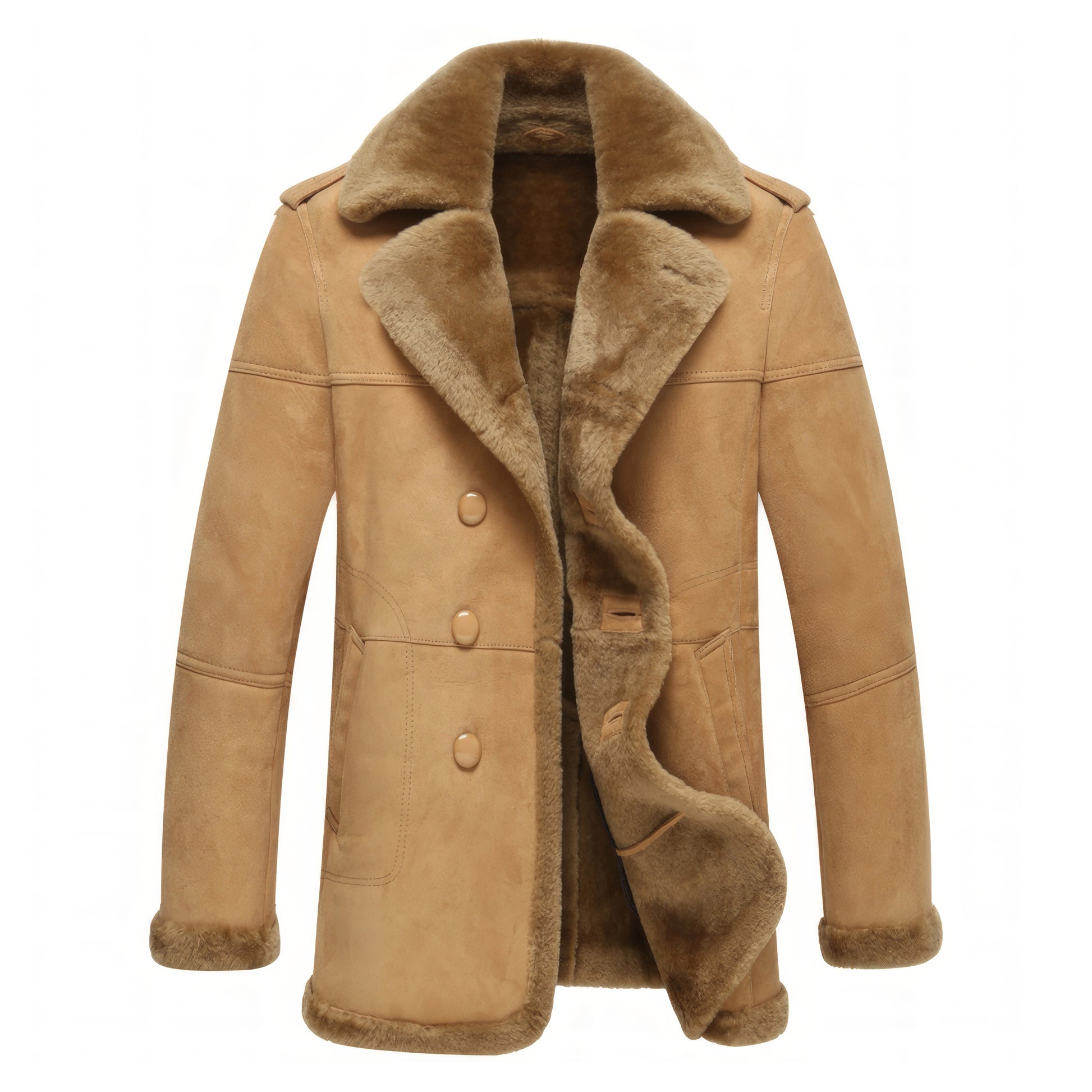 Manteau aviateur homme beige