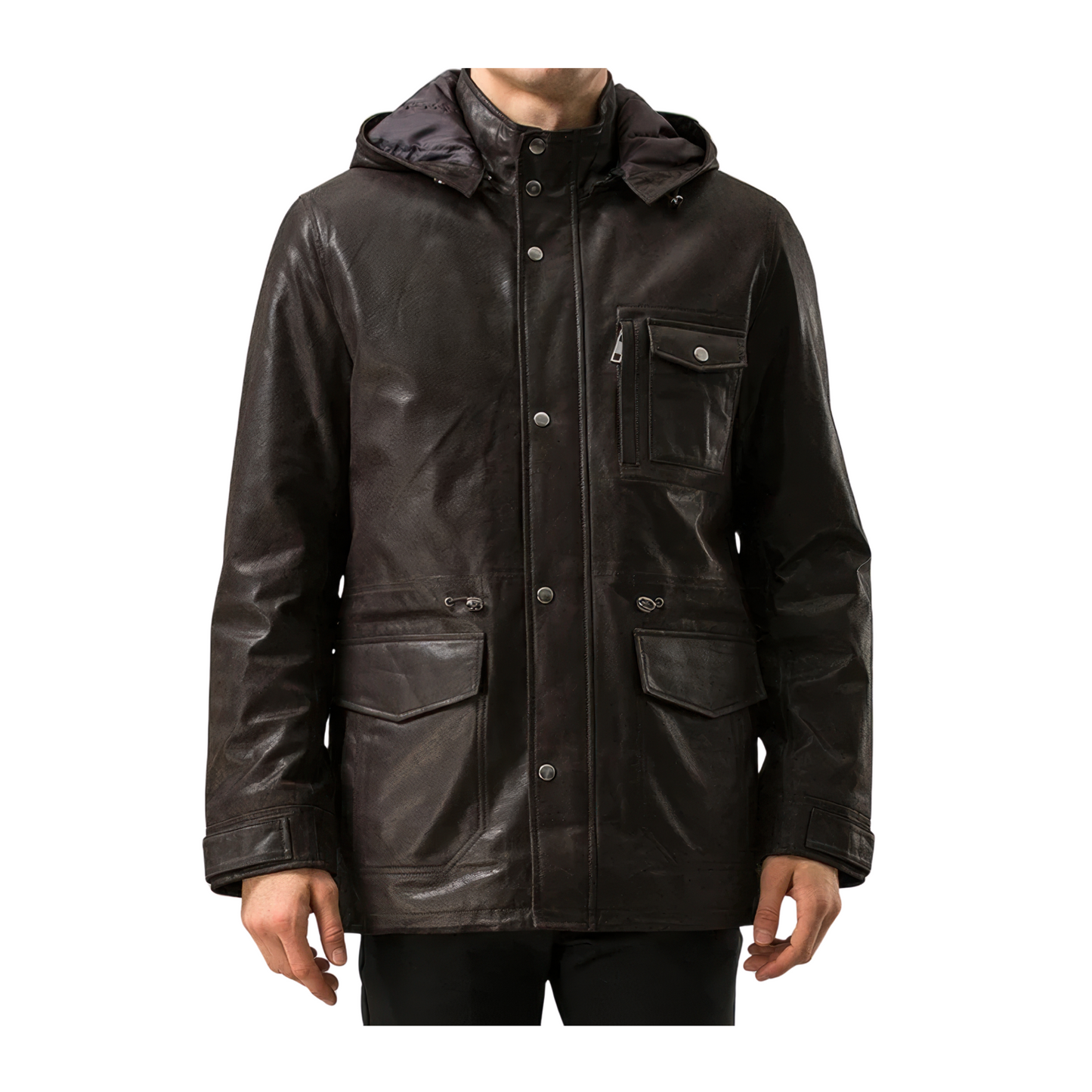 Manteau cuir pilote