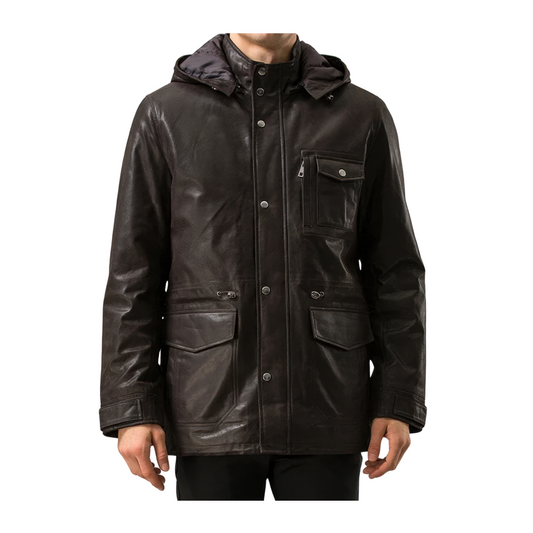 Manteau cuir pilote