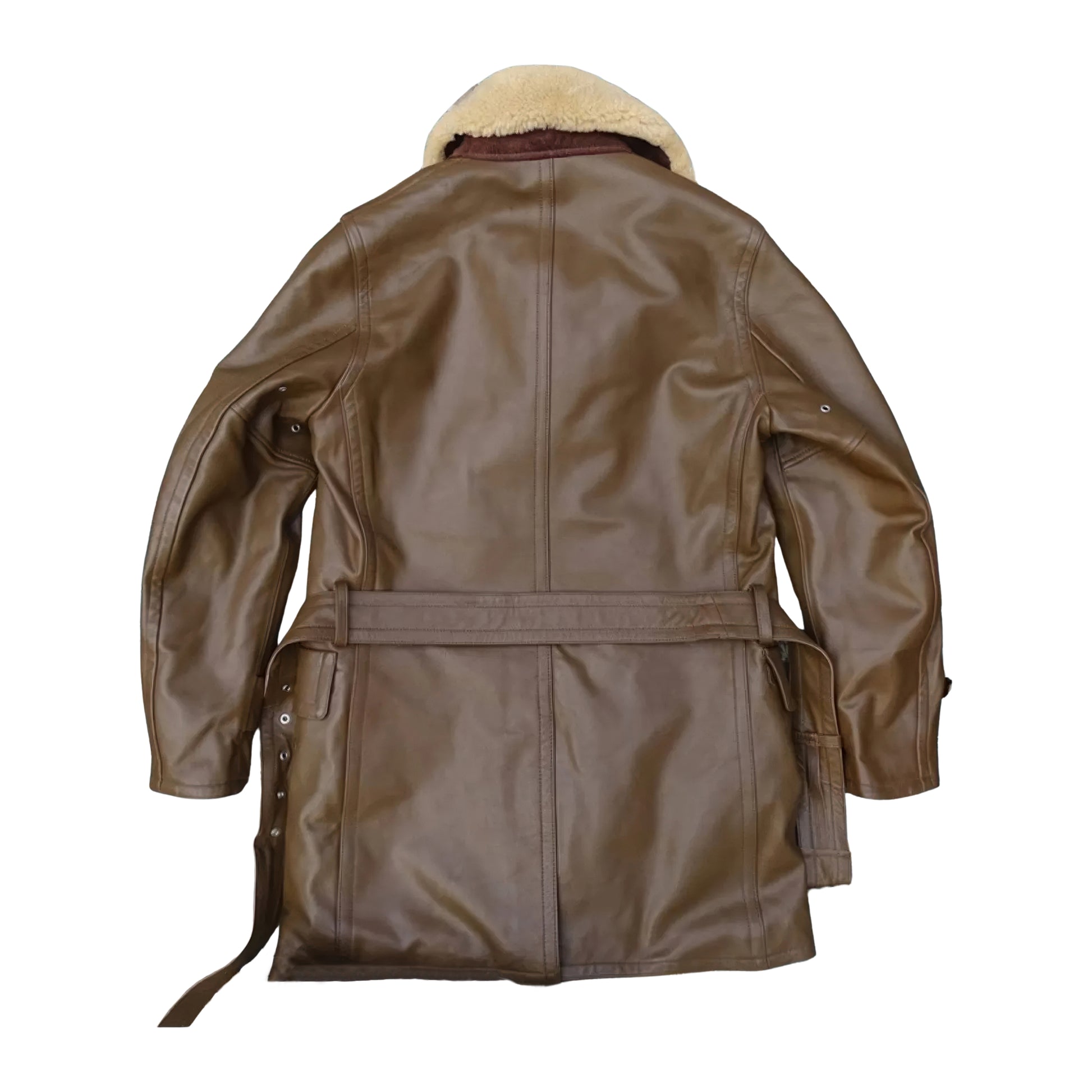 Manteau de cuir style aviateur