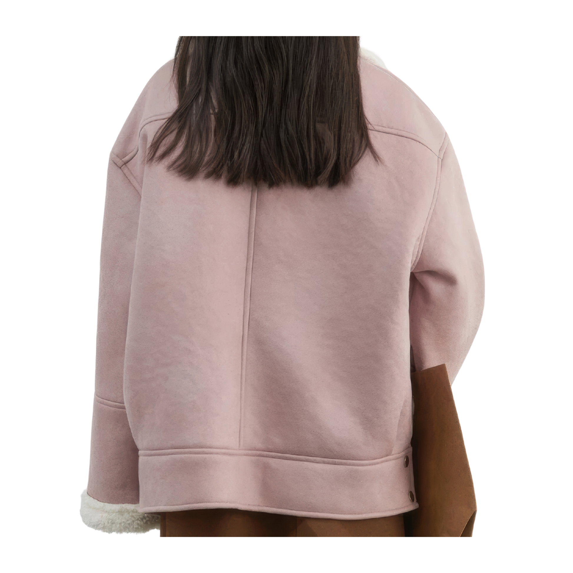 Manteau femme aviateur rose
