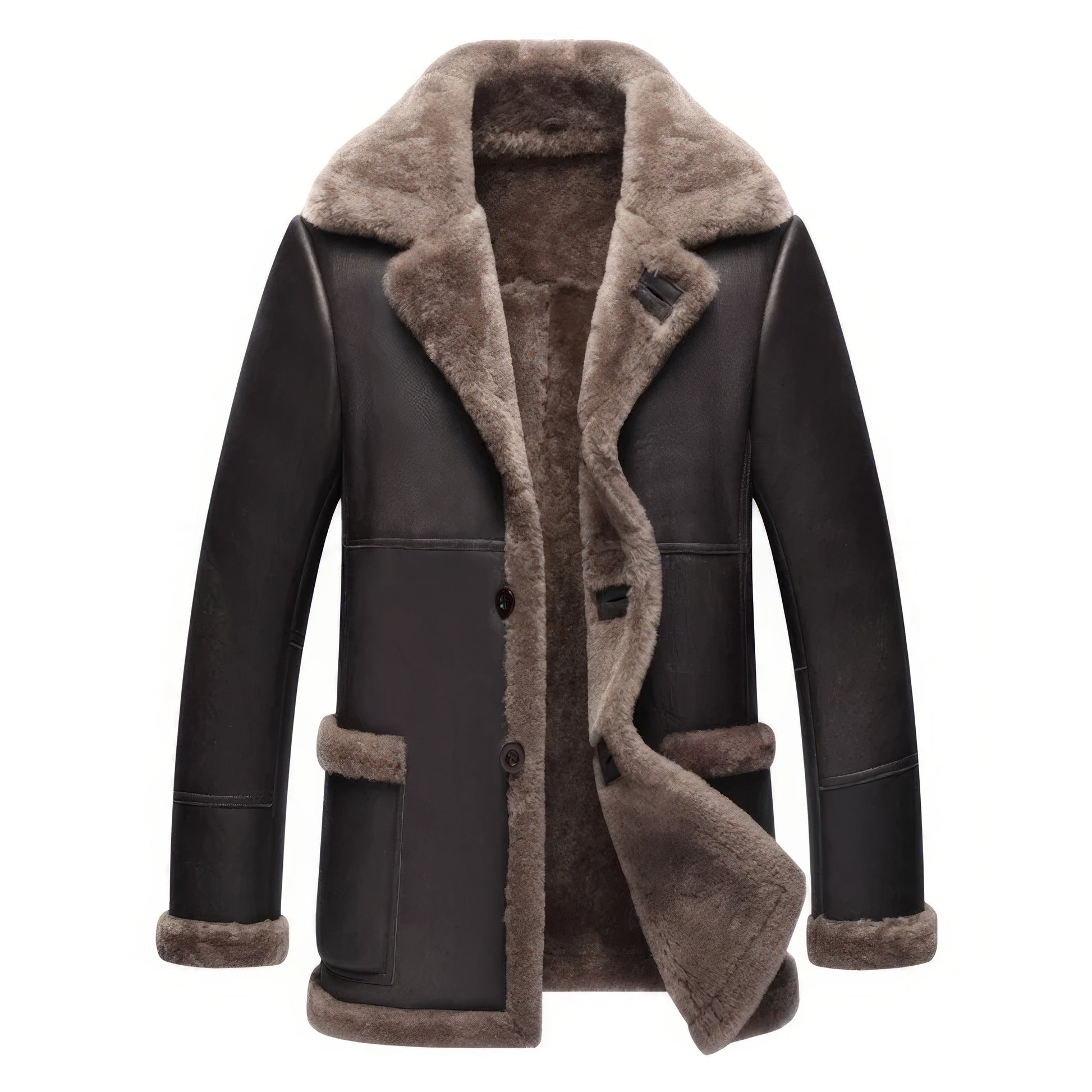 Manteau homme col aviateur