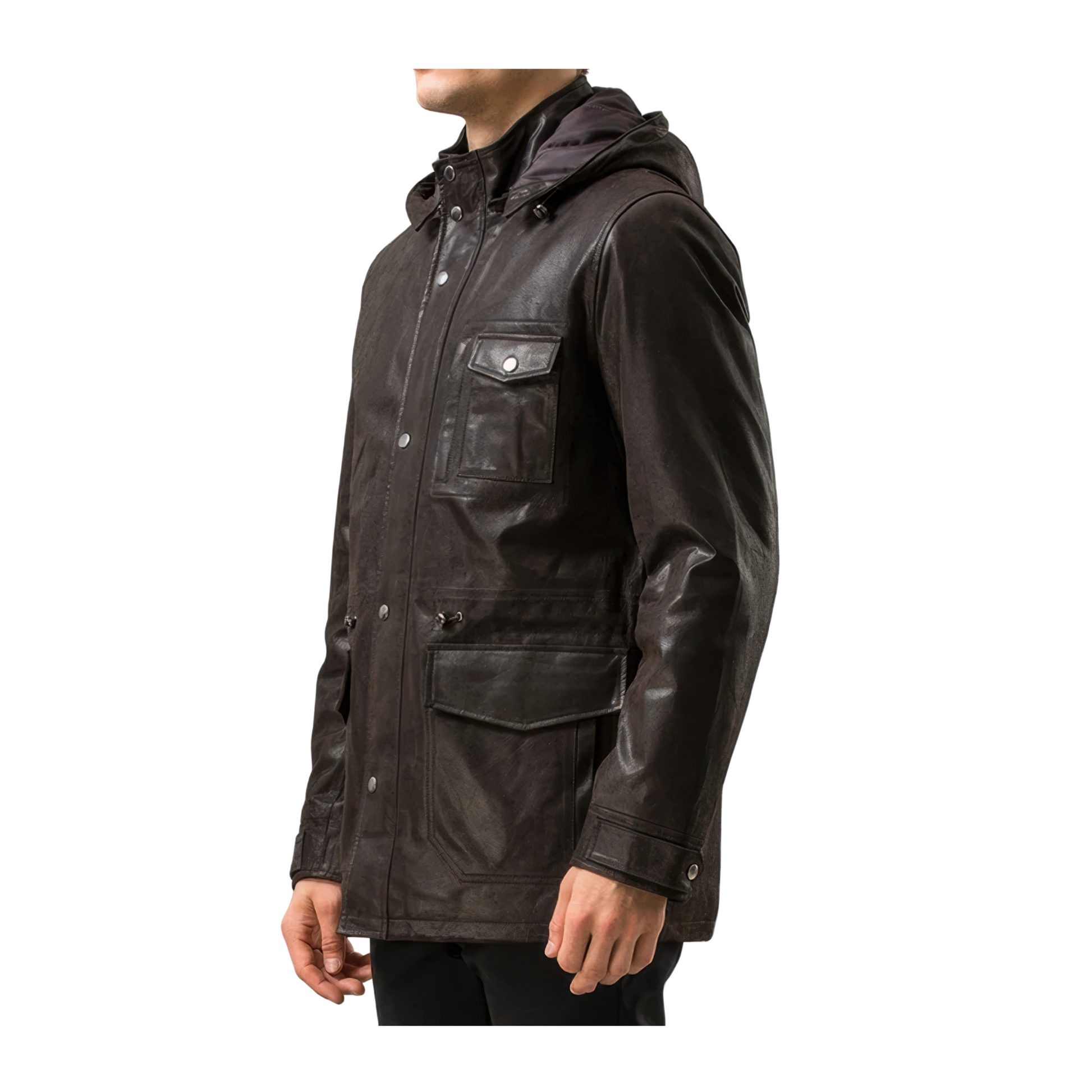 Manteau pilote cuir