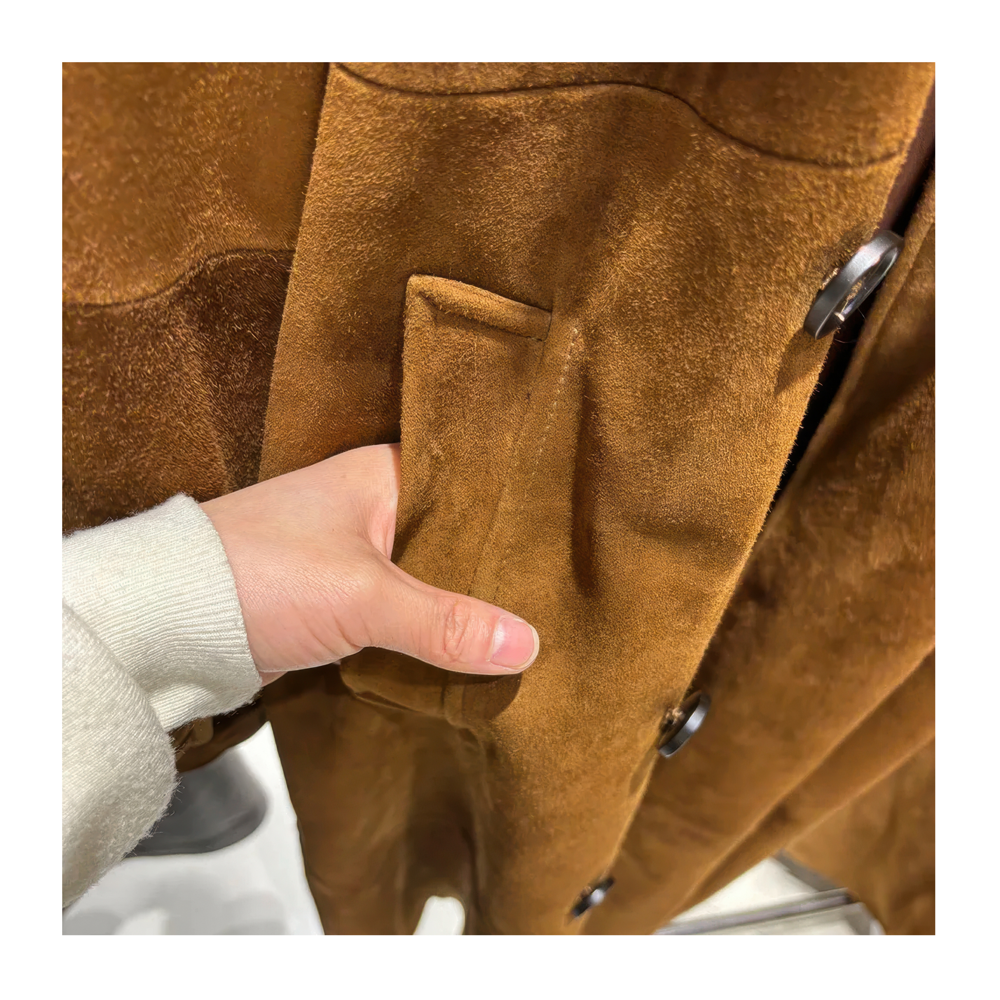Manteaux daim aviateur marron femme