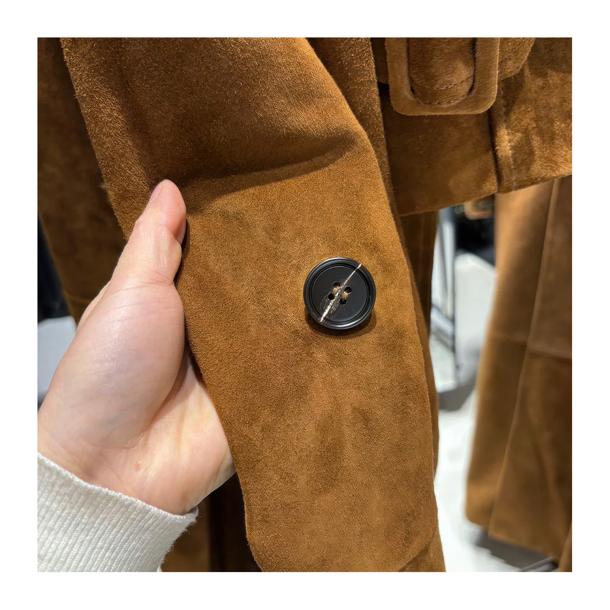 Manteaux femme aviateur daim marron
