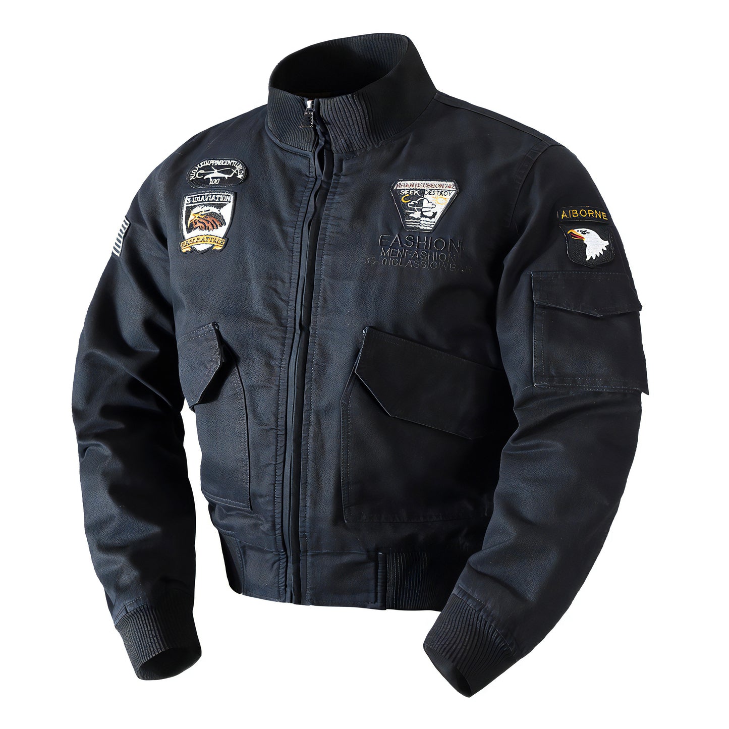 Military jacket bomber flight
