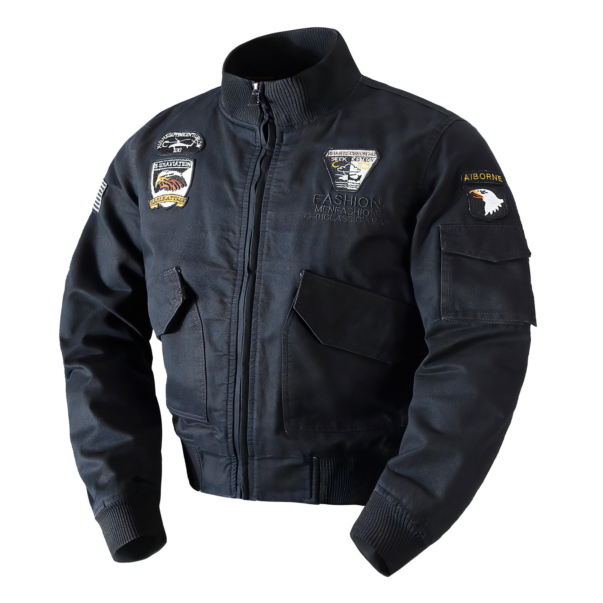 Military jacket bomber flight
