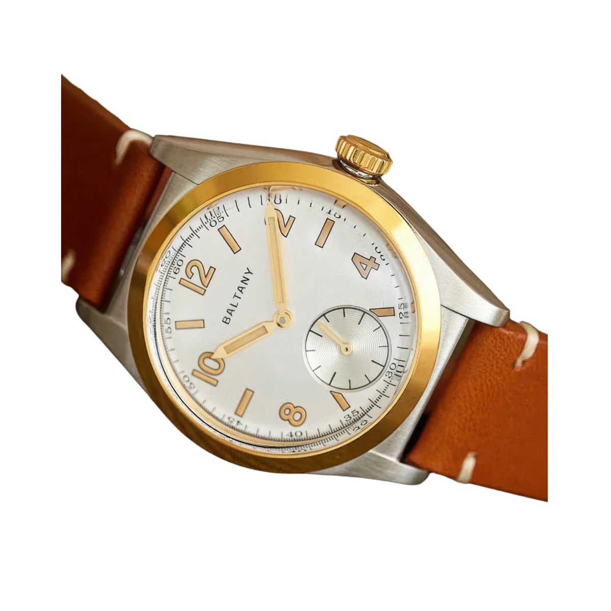 Montre à aiguille dorée