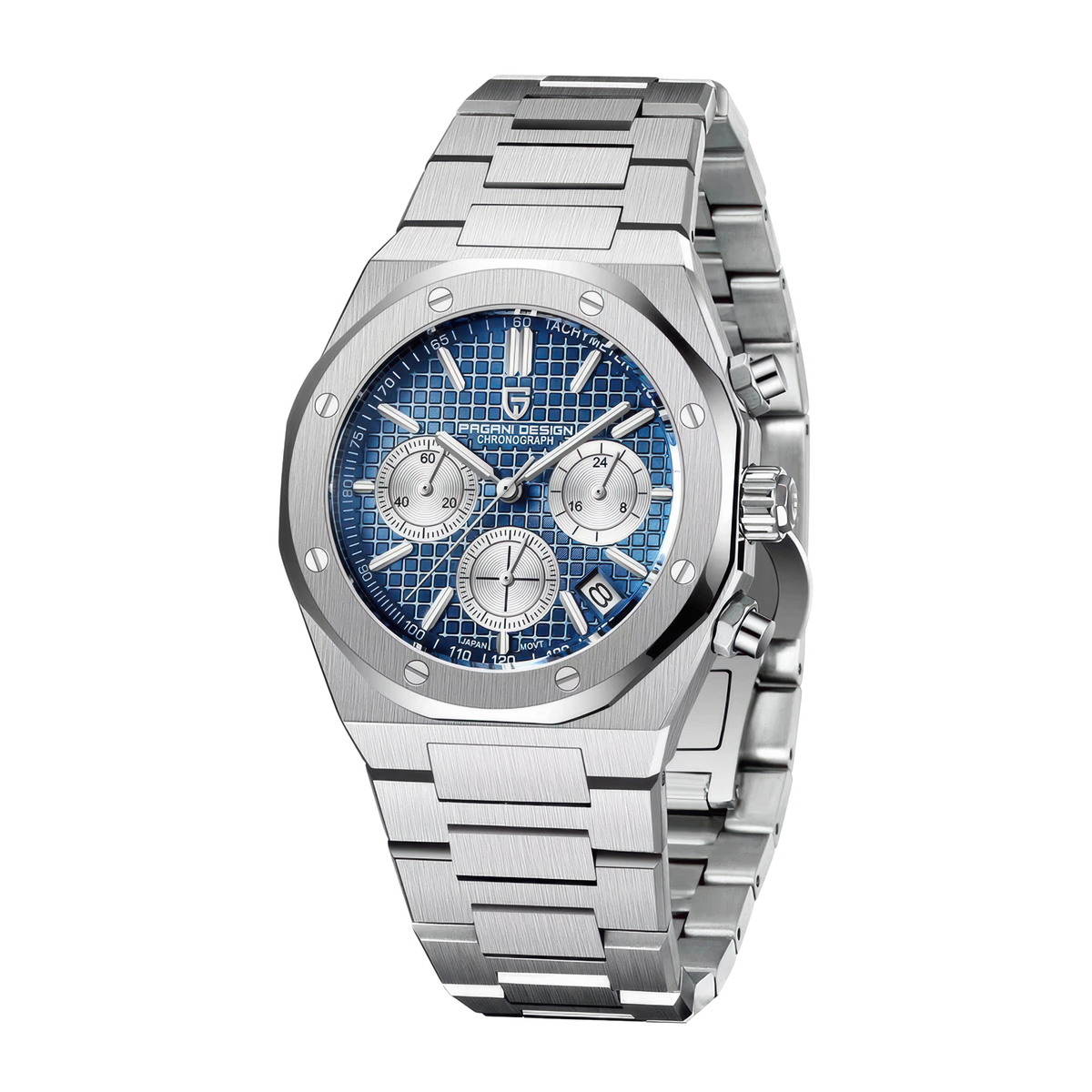 Montre acier chronographe homme