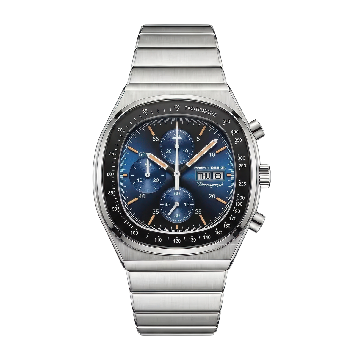 Montre chrono acier homme