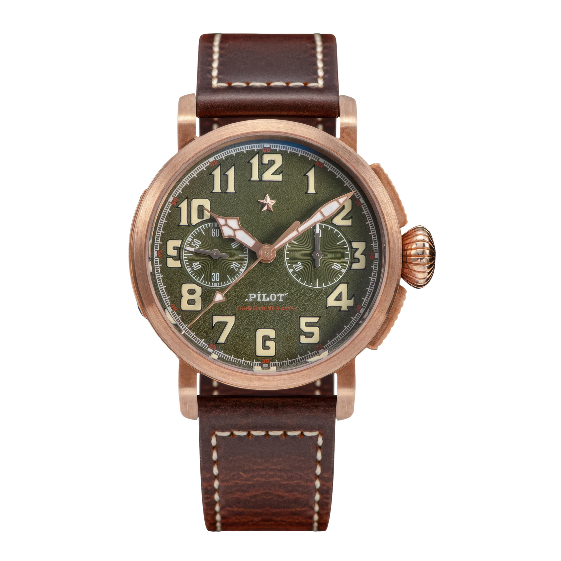 Montre chronographe aviateur homme