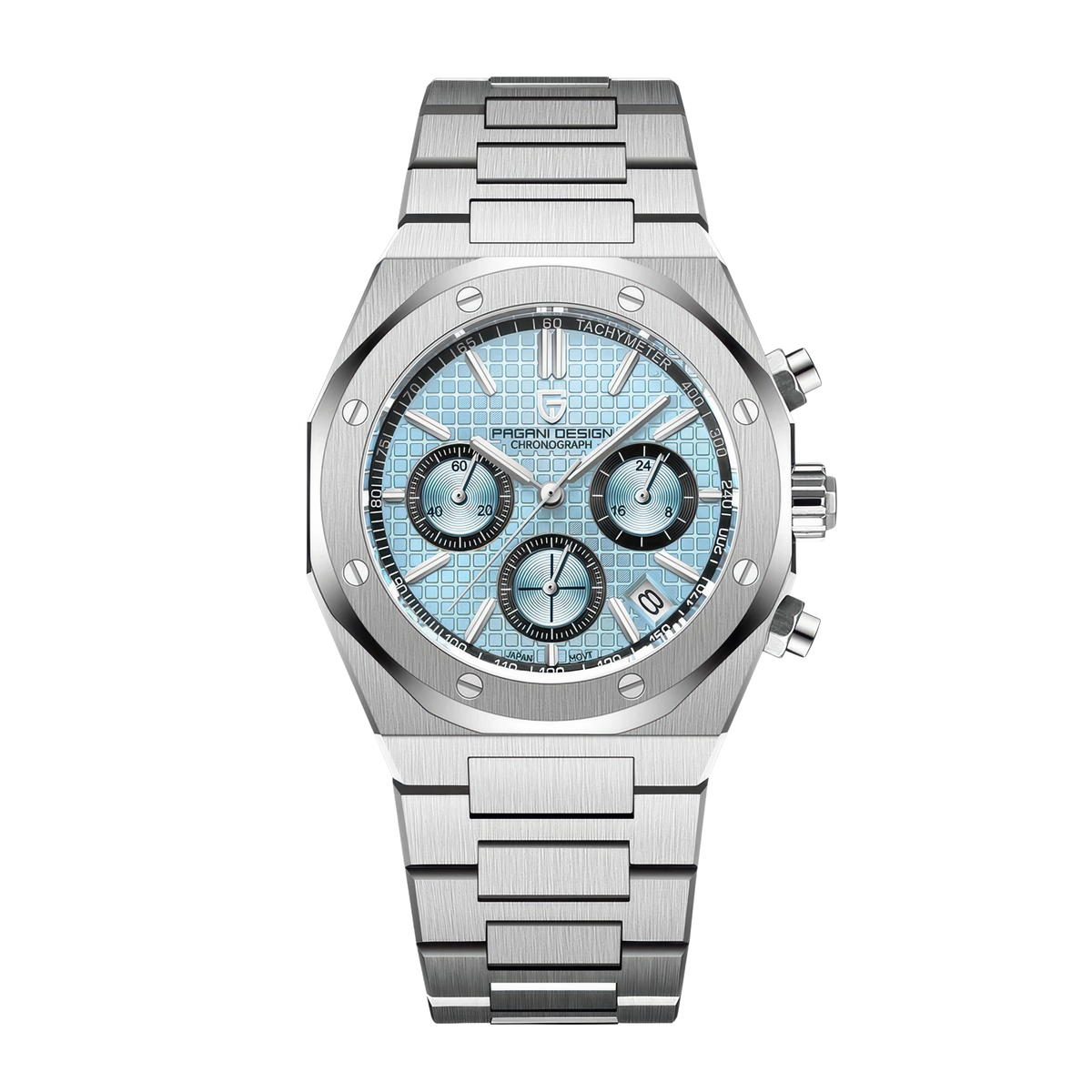 Montre chronographe homme acier