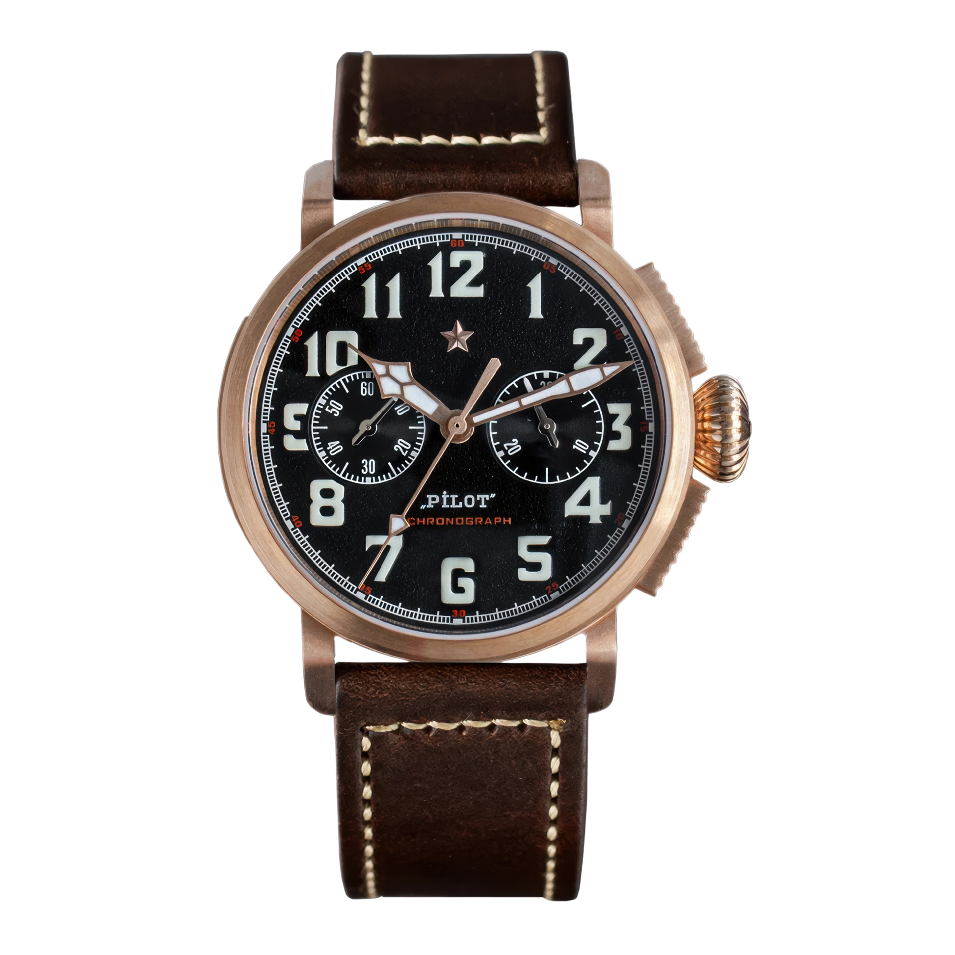 Montre chronographe homme aviateur
