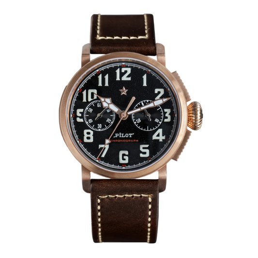 Montre chronographe homme aviateur