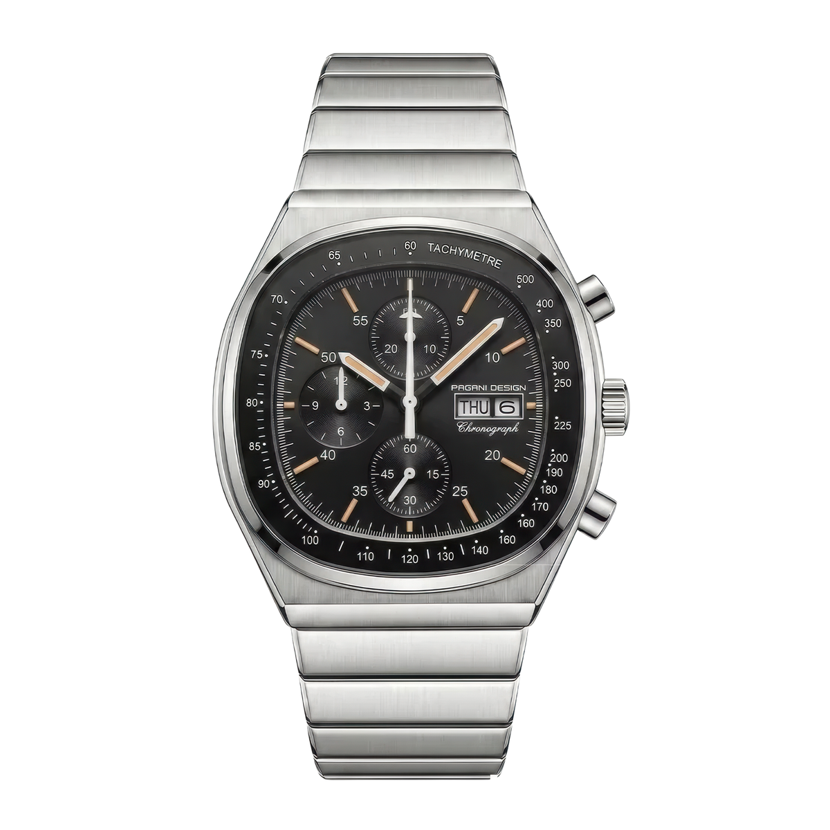 Montres chrono acier homme