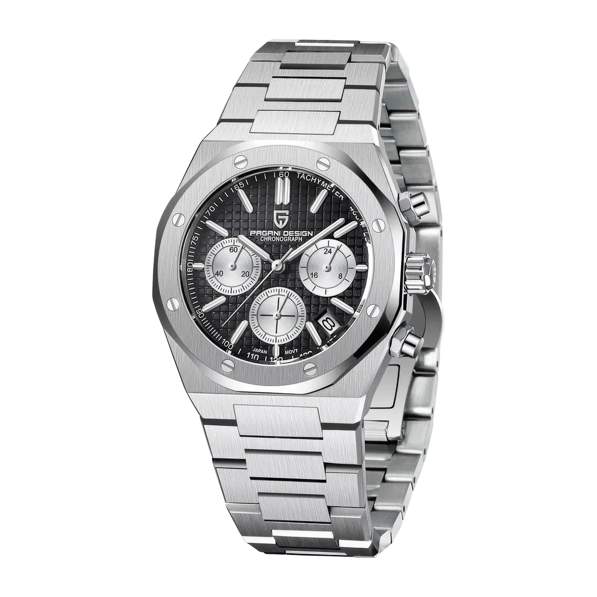 Montres homme chronographe acier