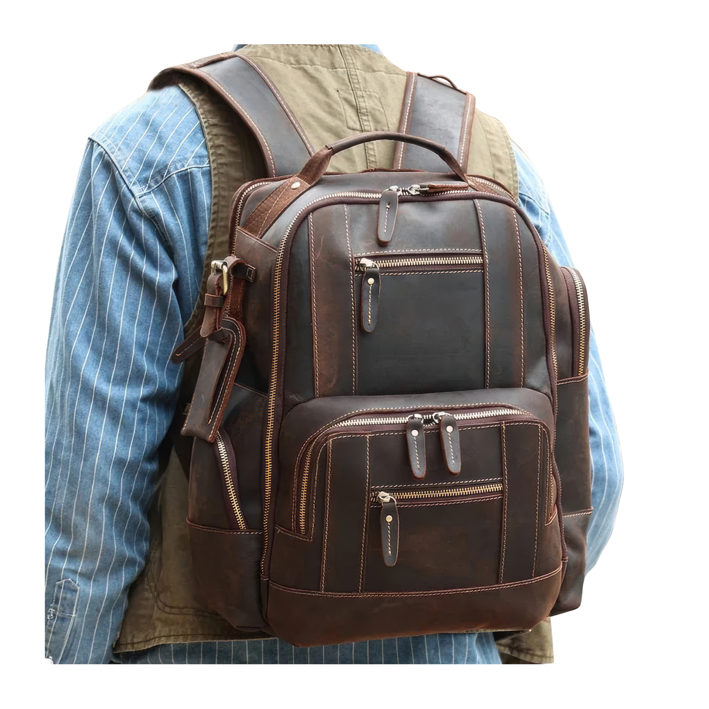 Sac à dos cuir hommes voyage