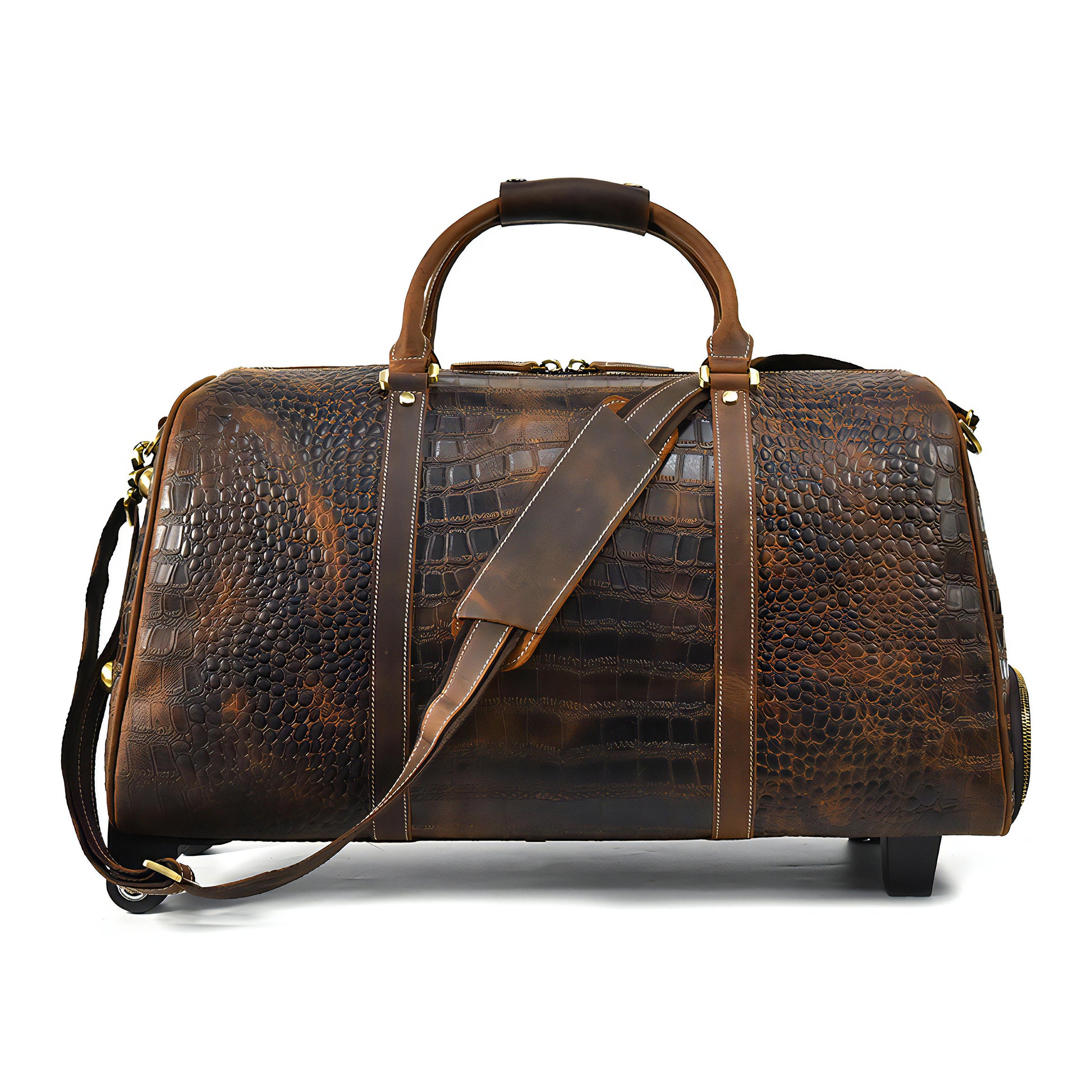 Grand sac de voyage en cuir pour homme ou femme, marron foncé, Sac de voyage Grand sac de voyage en cuir pour homme ou femme, marron foncé, Sac de voyage