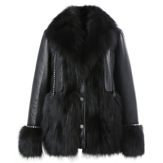 Shearling coat femme