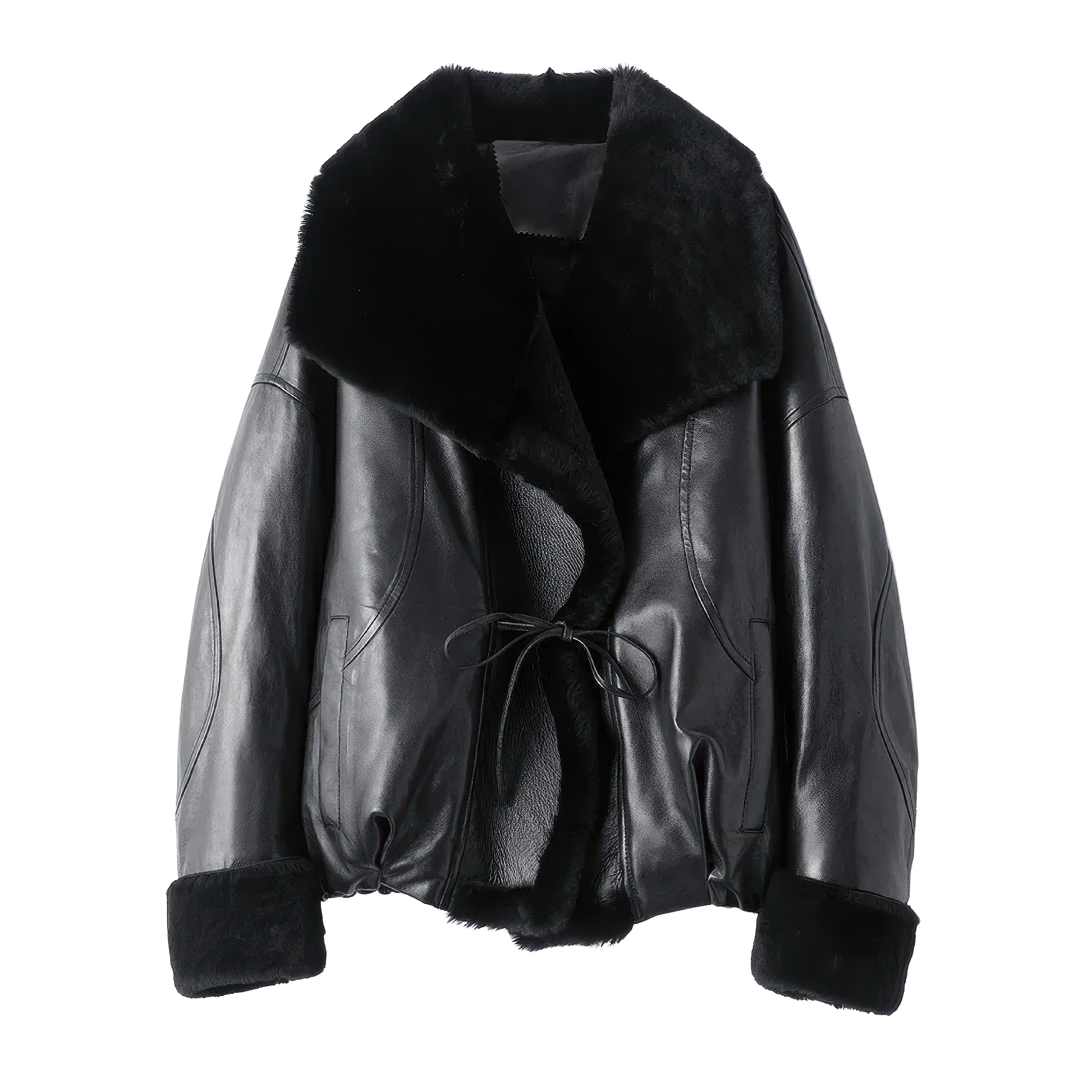 Shearling coat femme