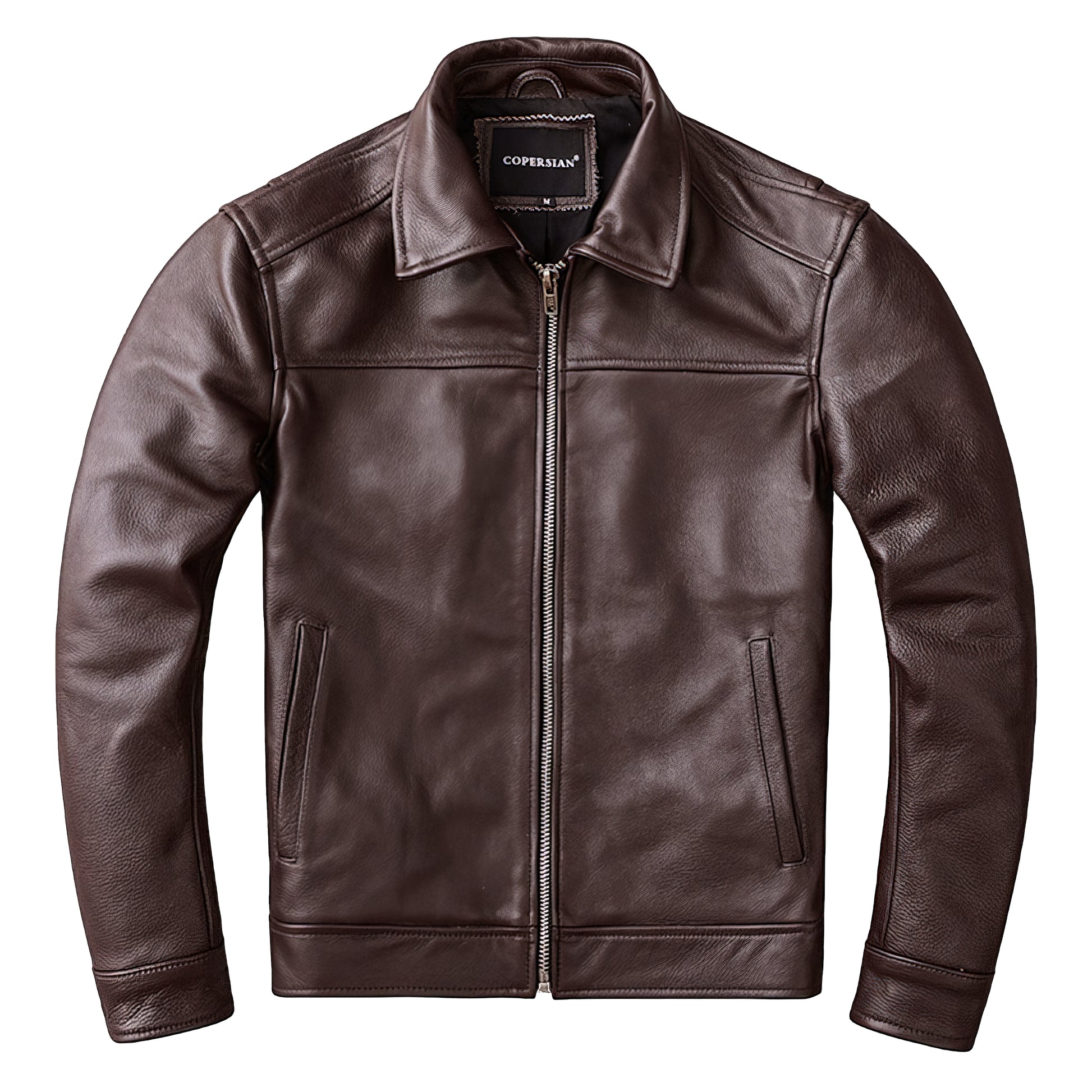 Veste aviateur cuir marron