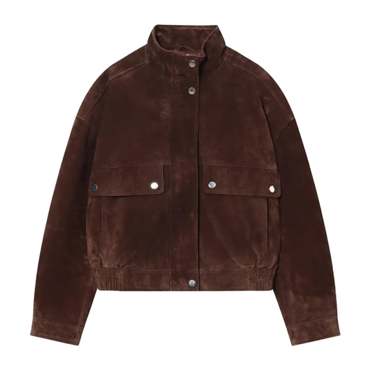 Veste aviateur femme marron