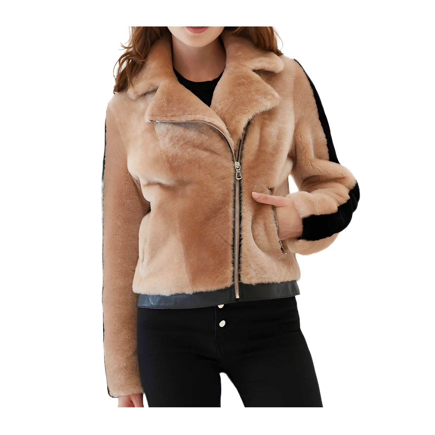 Veste Aviateur Fourrure Femme