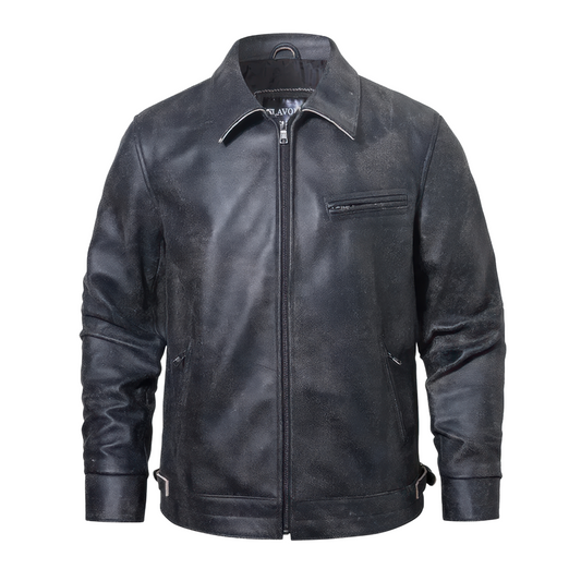 Veste aviateur homme cuir noir