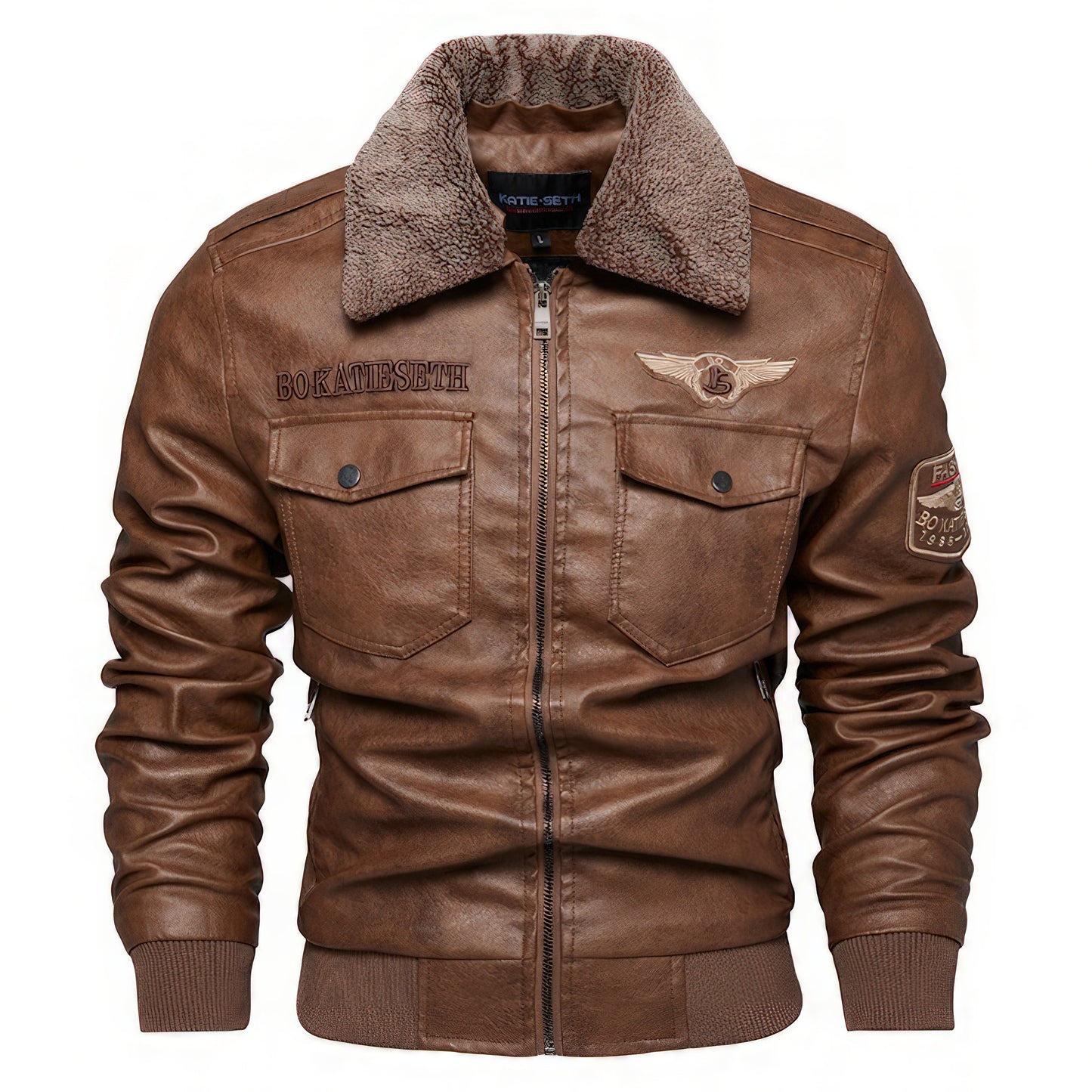 Veste aviateur homme simili cuir