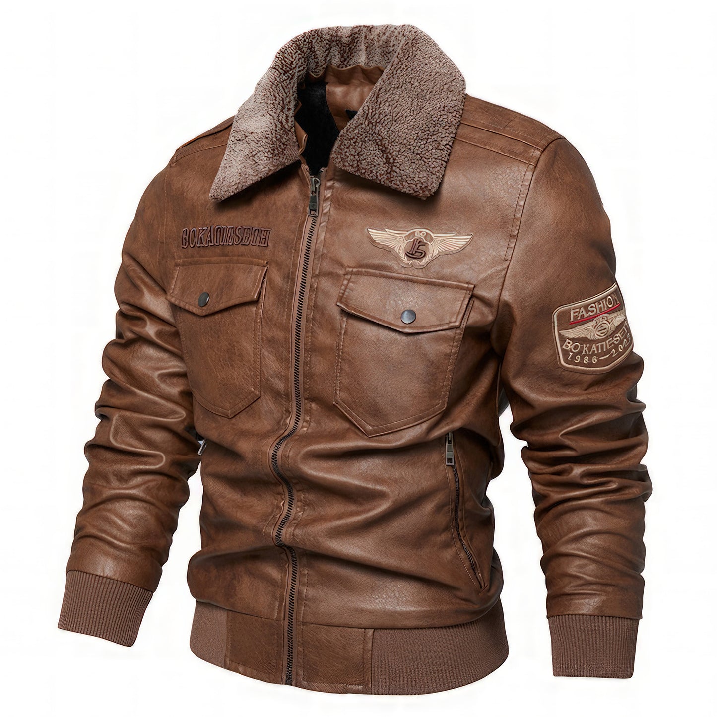 Veste aviateur simili cuir homme