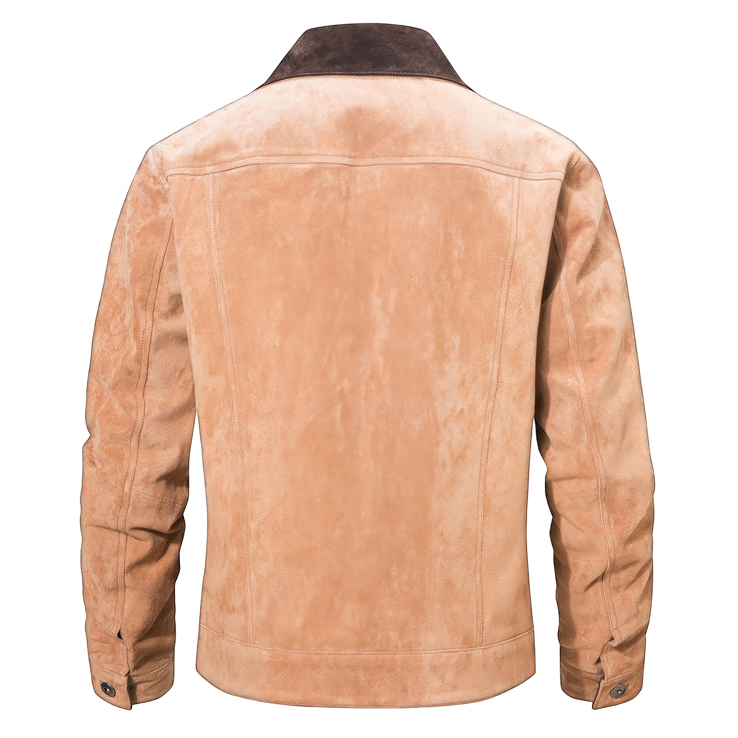 Veste beige aviateur daim