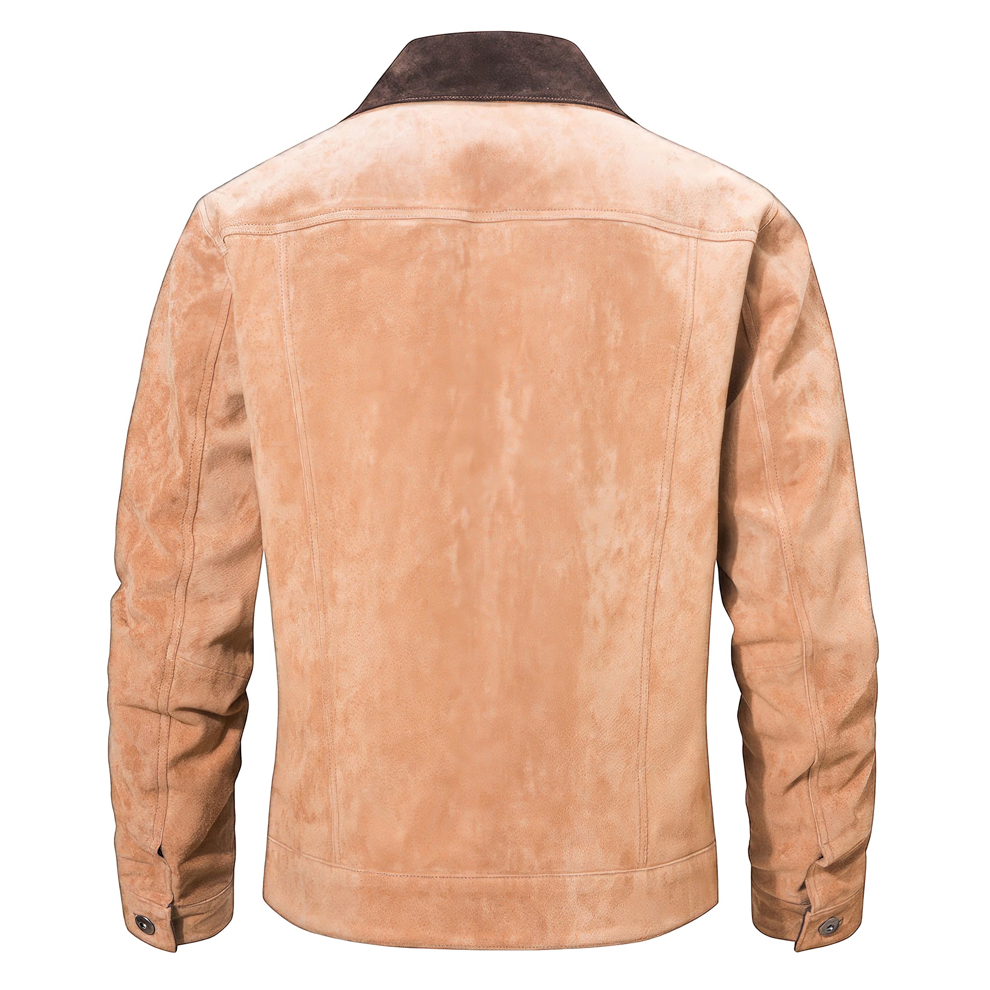 Veste beige aviateur daim