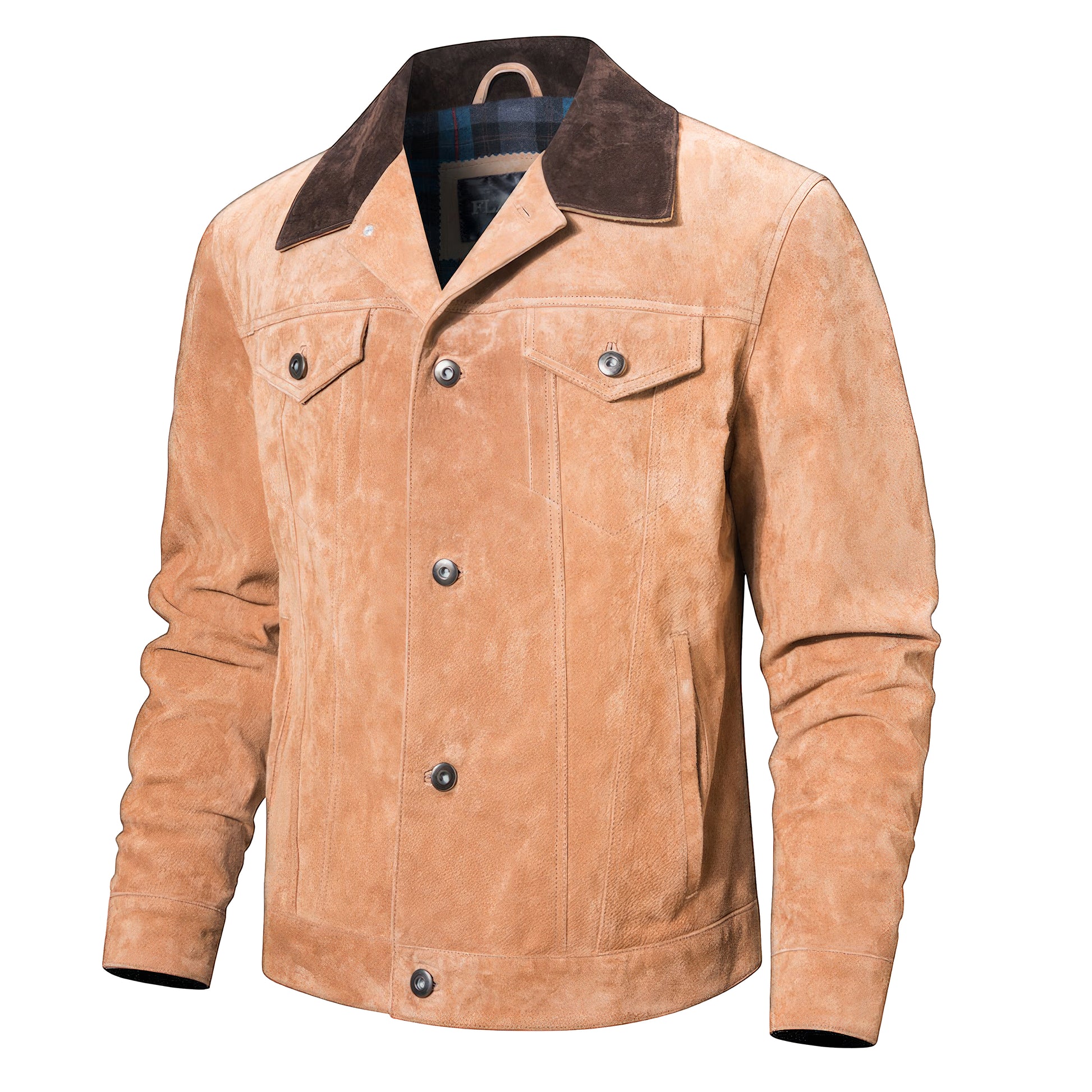 Veste beige daim aviateur