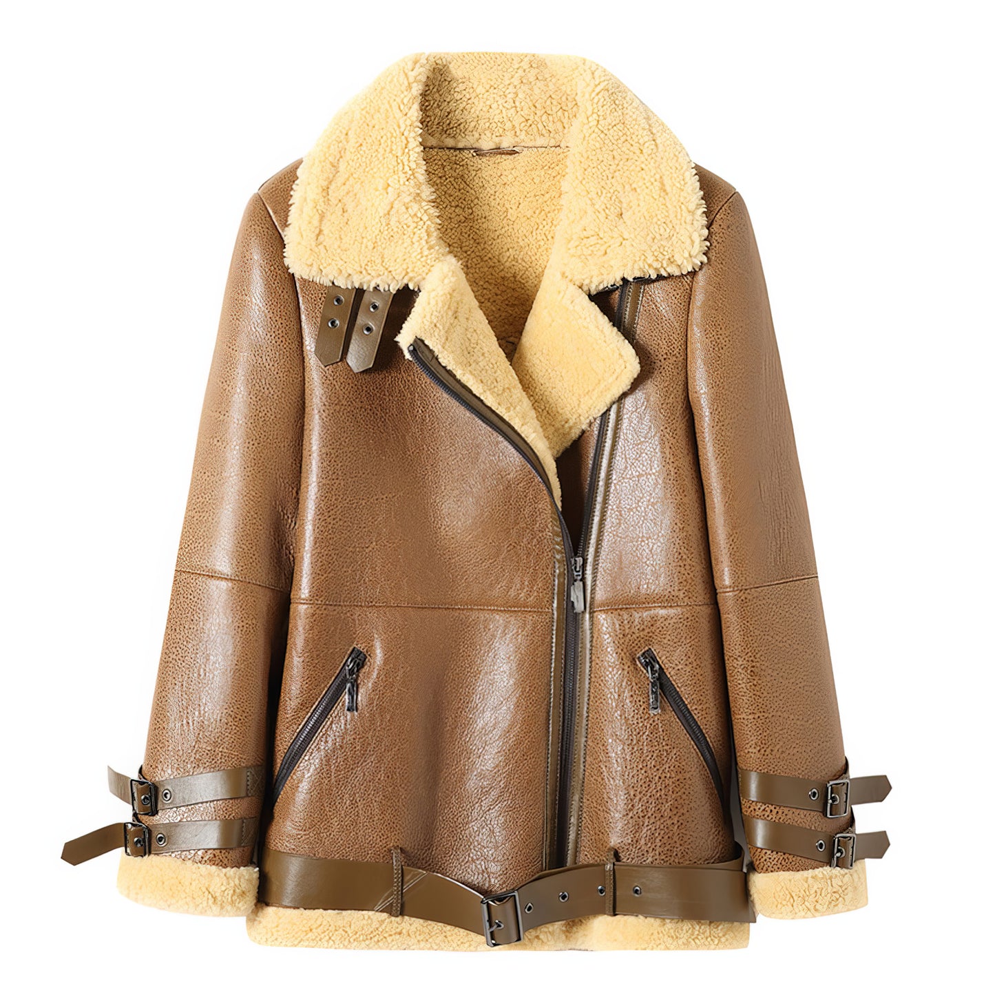 Veste bombardier femme camel