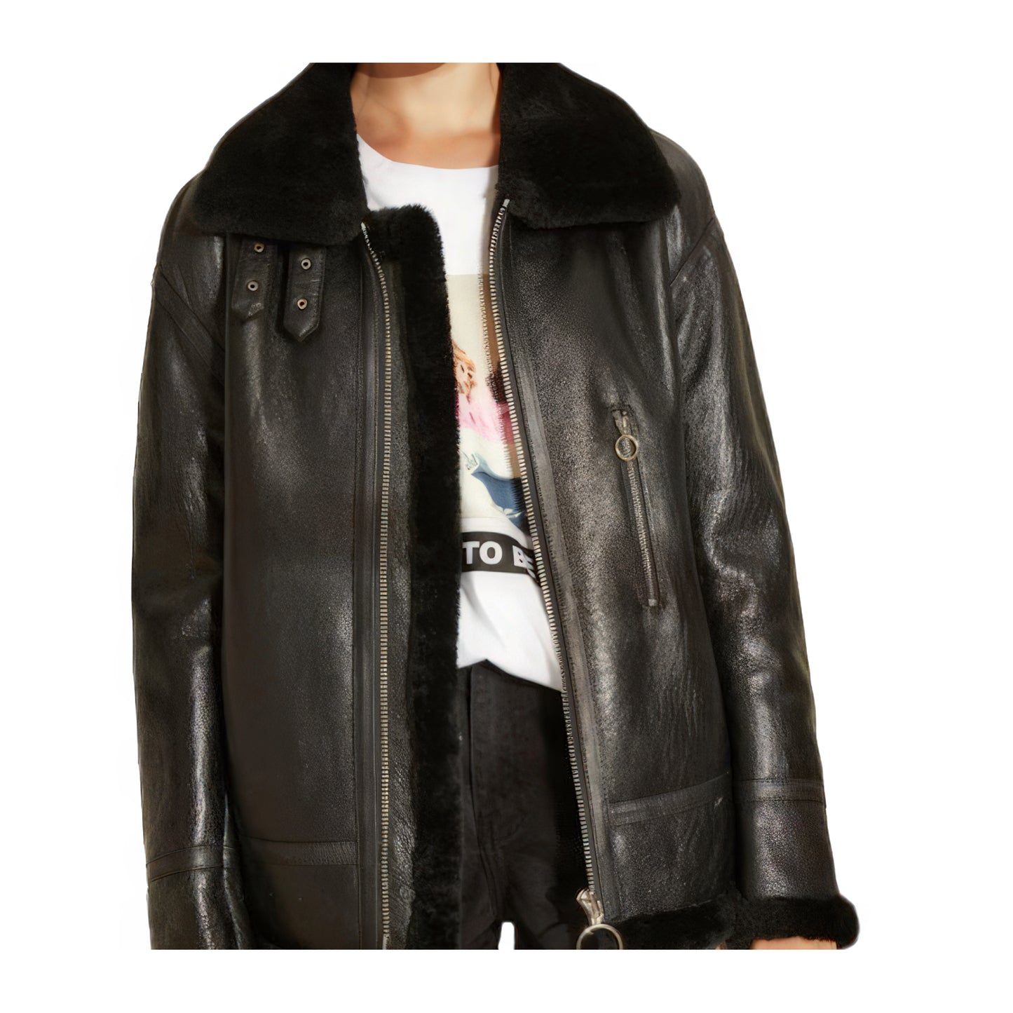 Veste bombardier femme noir