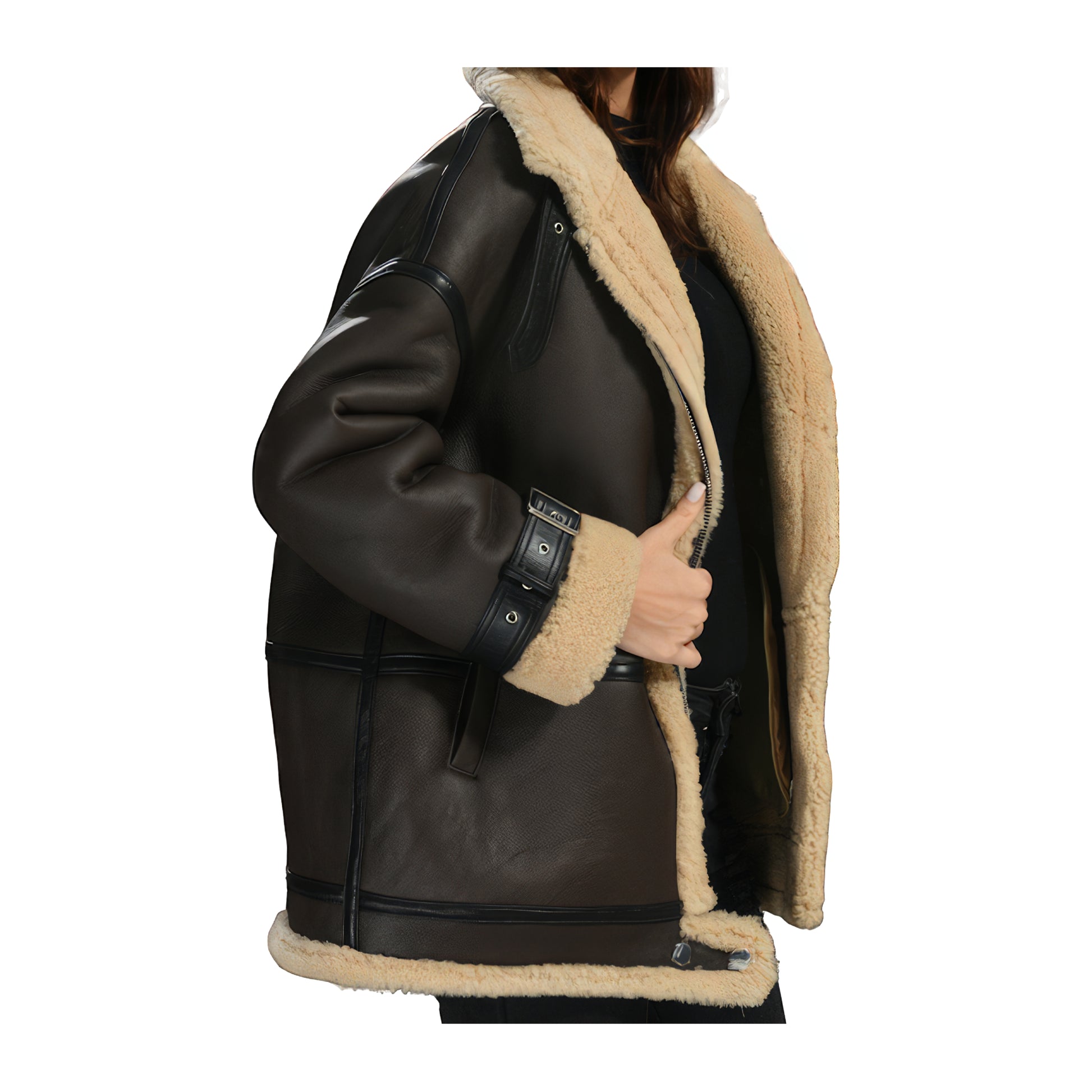 Veste cuir bombardier femme